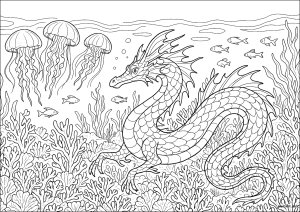 Sea dragons and jellyfish