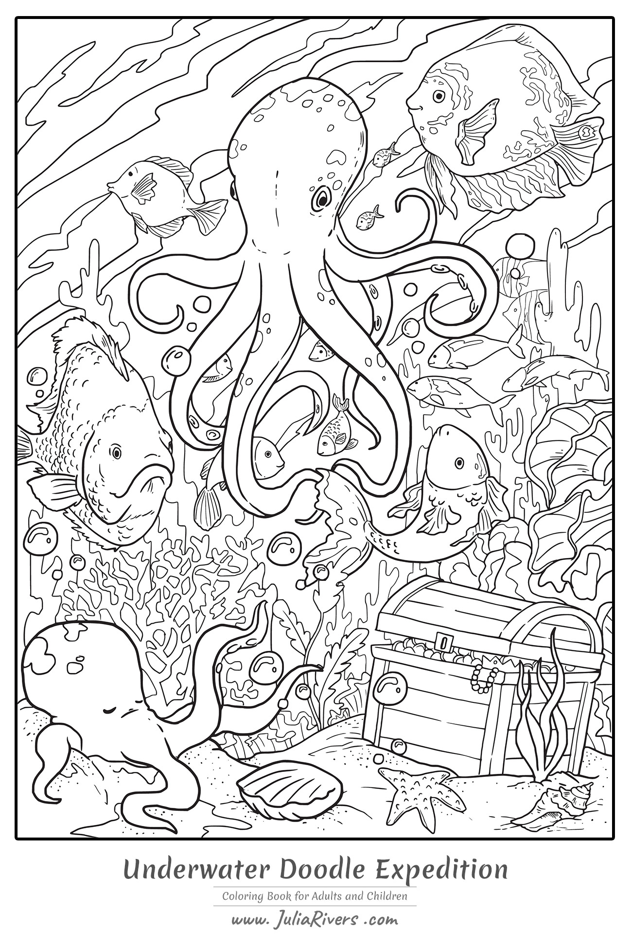Octopus - Coloring Pages for Adults