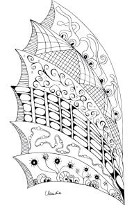 Printable Coloring Page for adult : Simple Zentangle 6 by claudia