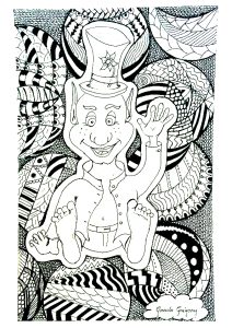 Coloring page adults zentangle greg