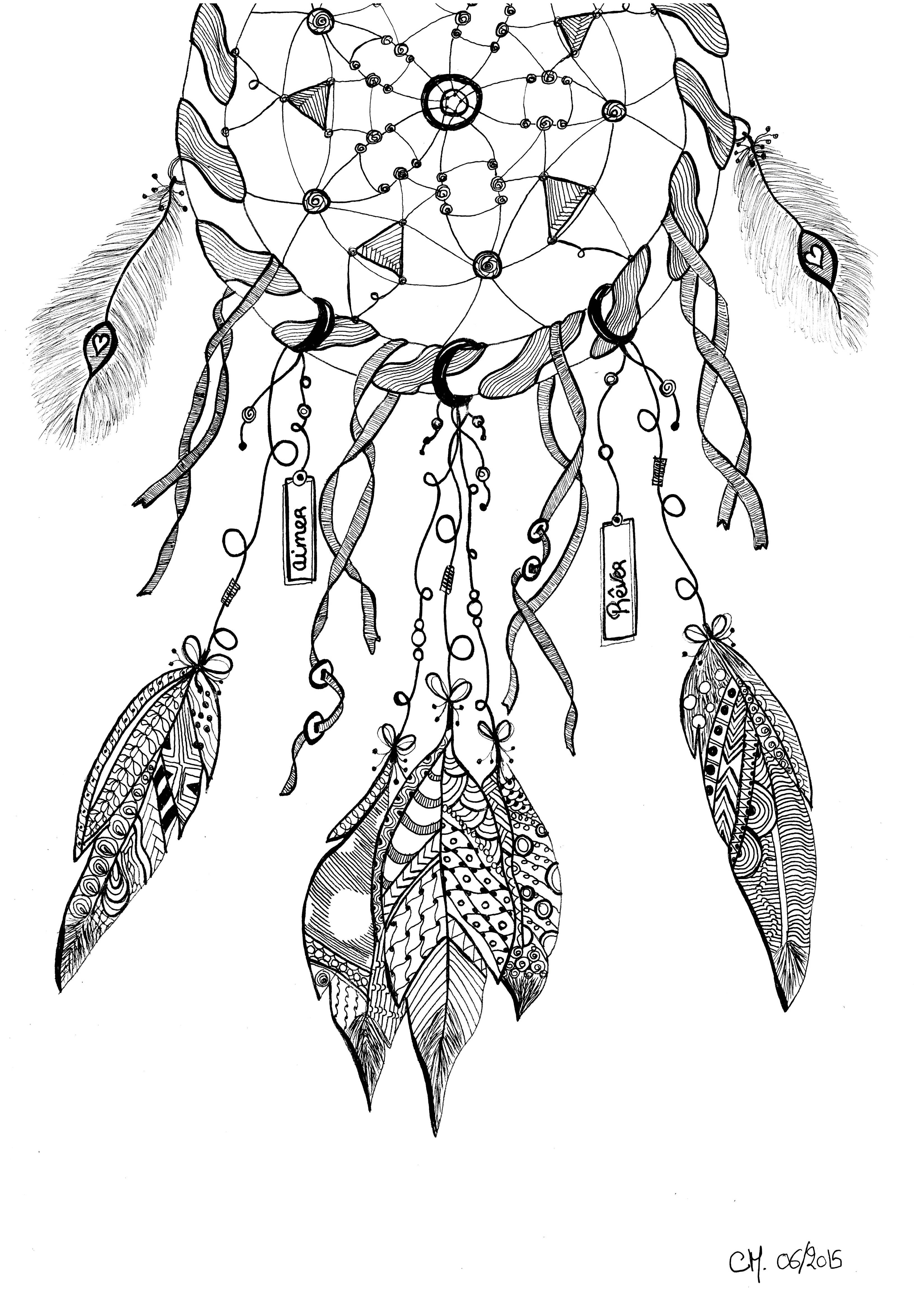 coloring pages for adults dreamcatchers