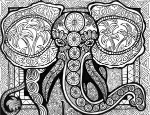 Coloring lines of the elephant hgcreations