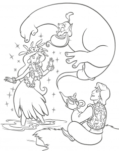 Abu - Aladdin (and Jasmine) Kids Coloring Pages