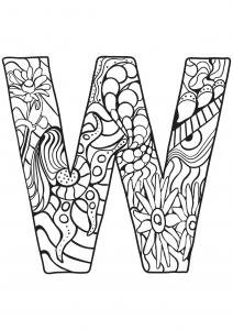 coloring-page-alphabet-to-download : W