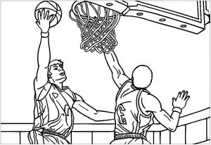 Free basketball coloring pages to color