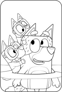 Bluey : Pretzel - Bluey - Coloring pages for kids