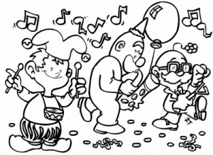 Carnival coloring to download for free
