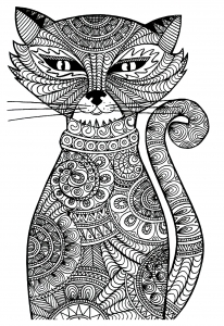 Free cat coloring pages to download