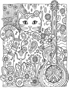 Cat coloring pages for kids