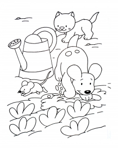 Free dog drawing to print and color