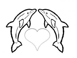 Dolphins coloring pages to print