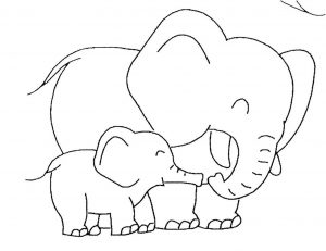 cute coloring pages of elephants