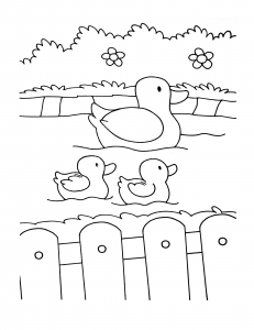 Farmhouse coloring pages for kids