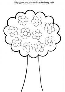 Flowers coloring page to print