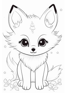 Fox to color for children - Fox Kids Coloring Pages