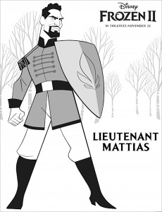 coloring lieutenant destin mattias pages frozen