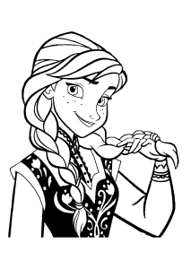 frozen coloring pages by happy chi