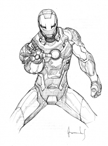 Iron man image to print and color