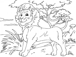 coloring-page-lion-to-color-for-kids