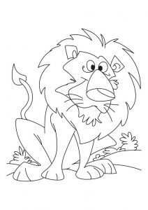 Lion to color for kids Lion Kids Coloring Pages