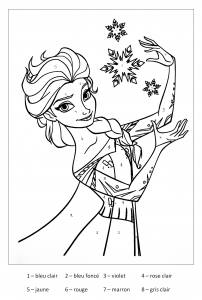 coloring-page-magic-coloring-for-children : Frozen (Elsa)