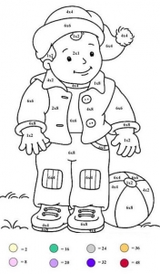 coloring-page-magic-coloring-for-kids : little boy