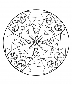 Mandalas free to color for children - Mandalas Kids Coloring Pages