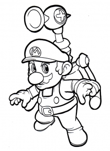gangster mario coloring pages