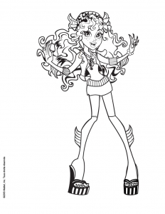 monster high clawdeen wolf coloring pages