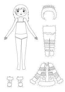 Inuit paper dolls with nice warm clothes
