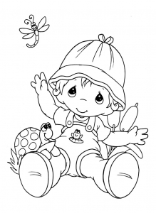 Precious Moments coloring pages to print