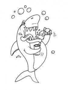 Shark coloring pages for kids
