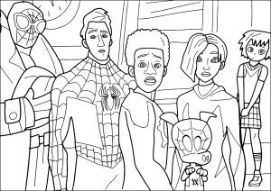 Spider-Man - 2099 - Spider-Man : Into the Spider-Verse Kids Coloring Pages