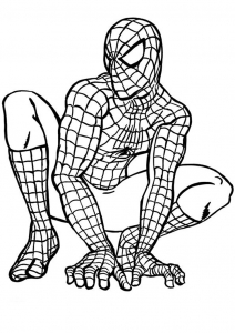 Image of Spiderman to download and color - Spiderman Kids Coloring Pages