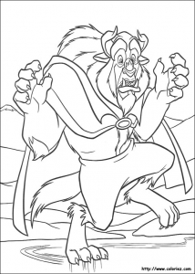 Beauty and the Beast coloring pages to print