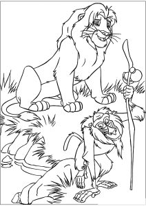 the lion king timon and pumbaa coloring pages