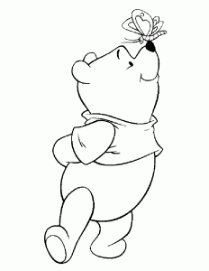 winnie the pooh coloring pages heart