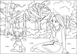 Asha and Valentino make a wish - Wish Coloring Pages for Kids