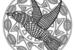 Oiseau 100 Mandalas Zen Anti Stress