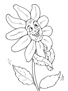 Flores en un jarrón - Flores - Dibujos para colorear para niños