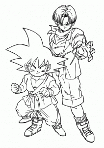 Desenhos de Goten Goku Dragon Ball para colorir Super Saiyan, goku, branco,  criança png