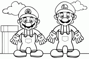 Coloriage de Mário Bros à imprimer gratuitement - Mário Bros - Just Color  Crianças : Páginas para colorir para crianças