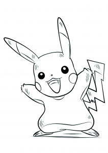 Ash e pikachu para colorir - Desenhos Educativos