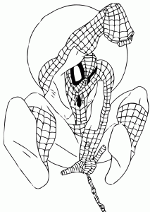 Homem-Aranha agachado e atento - Spiderman - Just Color Crianças : Páginas  para colorir para crianças