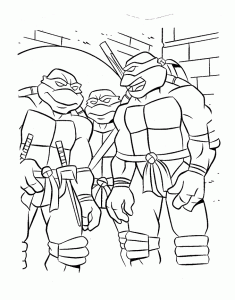 Grupo das Tartarugas Ninja  Coloriage tortue ninja, Coloriage