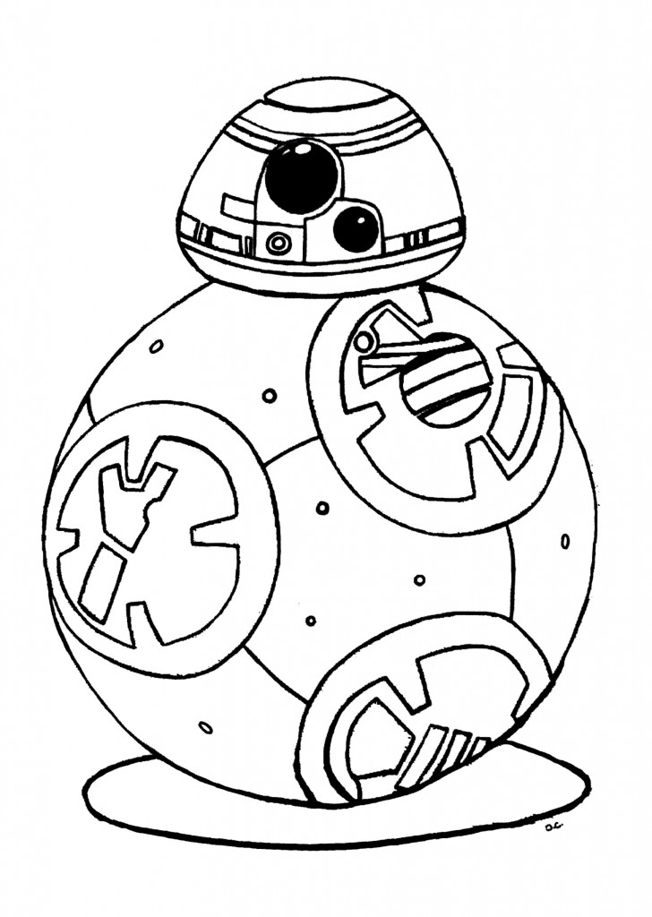 A coloring of the new Star Wars robot BB8 - Coloring