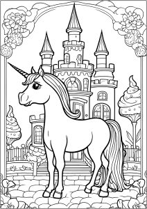 50 disegni di Unicorno da colorare per bambini e adulti!