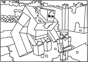Desenho Minecraft para colorir  Minecraft coloring pages, Coloring pages  for boys, Coloring pages